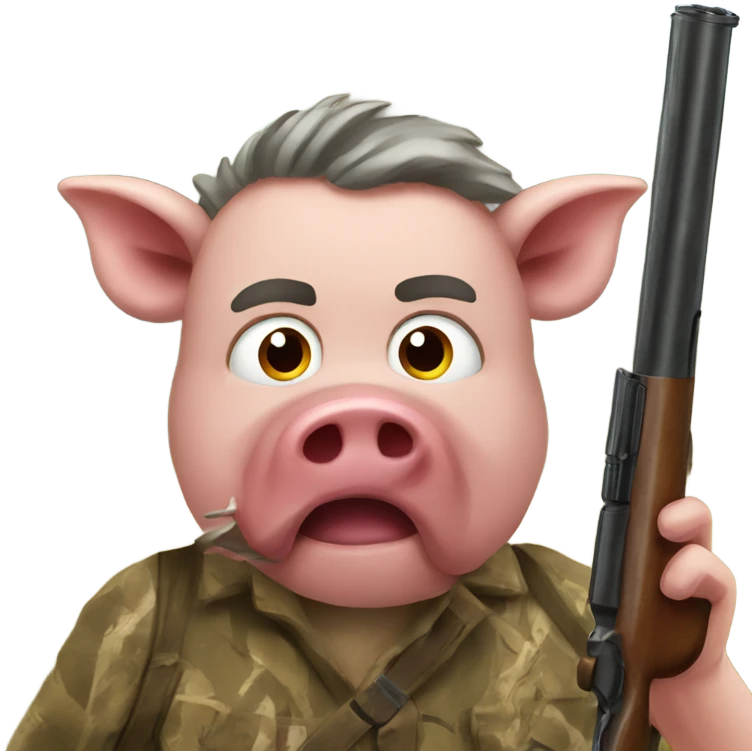 Hog hunting emoji