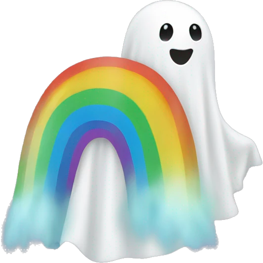 Rainbow ghost emoji