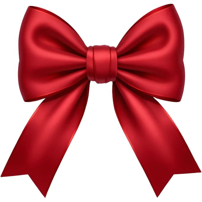 dark red bow emoji