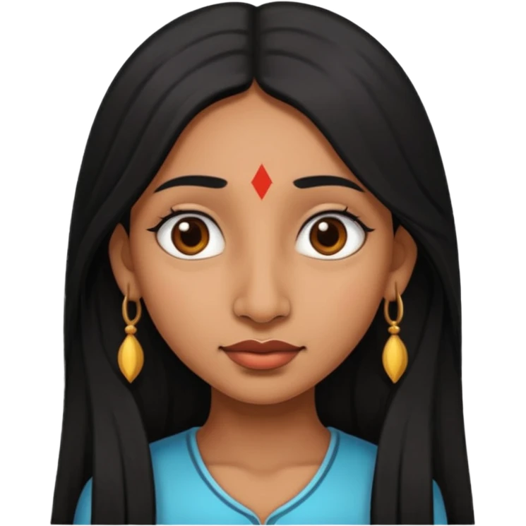 a indian girl with a big nose emoji