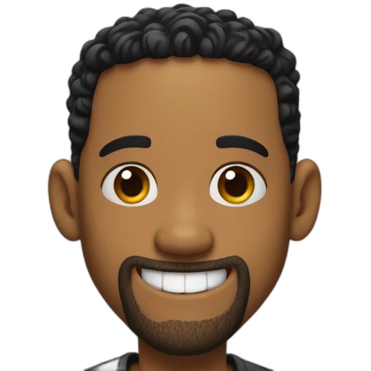 Will smith with a big smile emoji