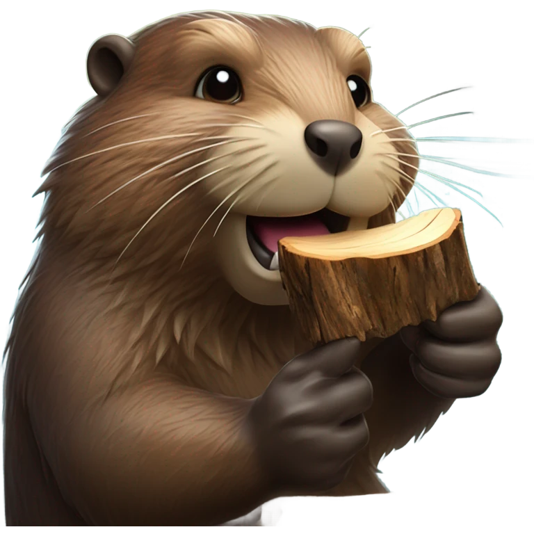 Beaver eat emoji