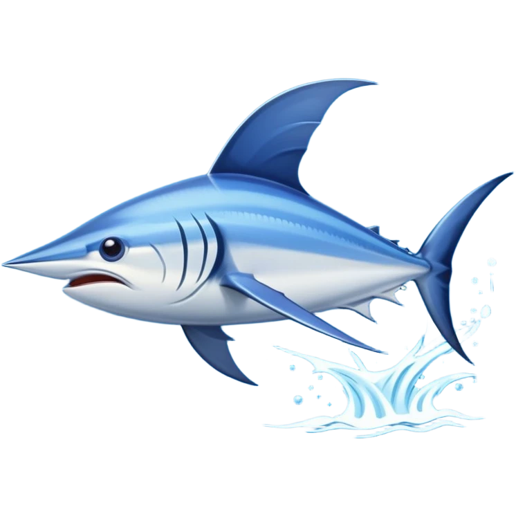 A swordfish glides through the ocean with its long, sharp bill cutting through the water with speed and precision emoji