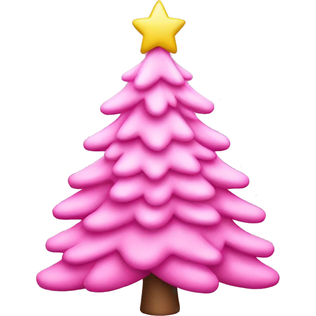 Pink christmas tree emoji