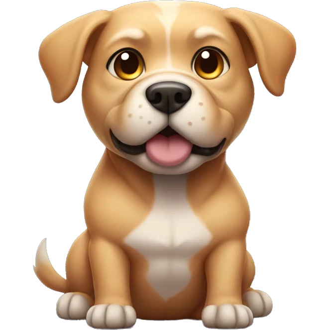 dog with big muscle emoji