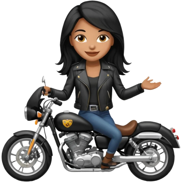 Mulher na moto emoji
