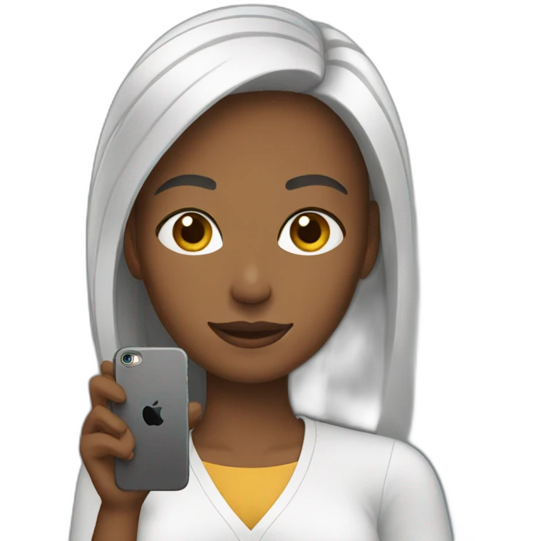 woman with iphone 14 emoji