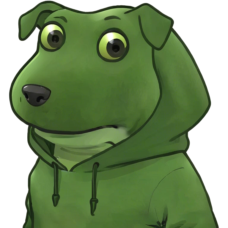 Dog wearing a hoodie  emoji