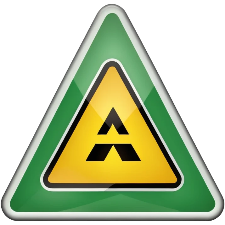 danger green triangle sign emoji