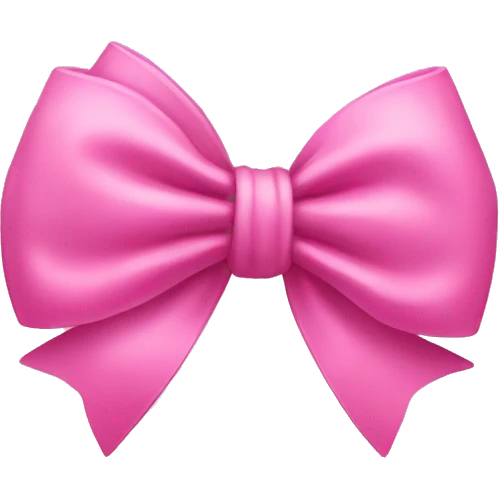 Create a aesthetic pink bow emoji