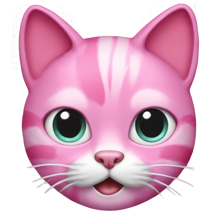 Pink crazy cat emoji