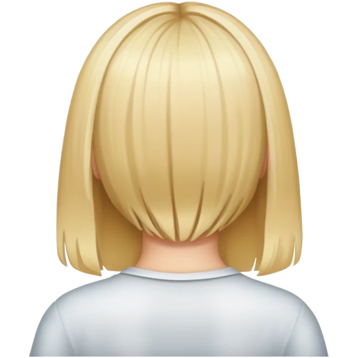 Blond girl back of head  emoji