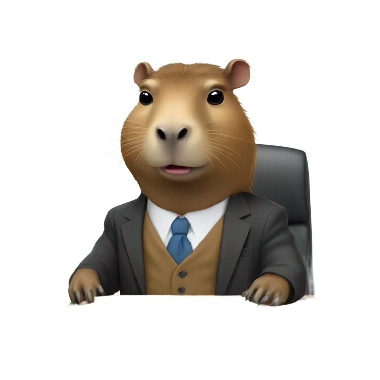 Capybara business emoji