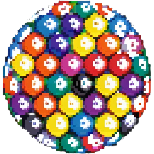 colorful pool balls emoji