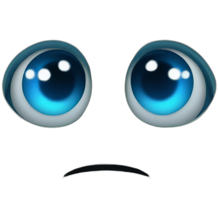 alien blue with big eyes emoji