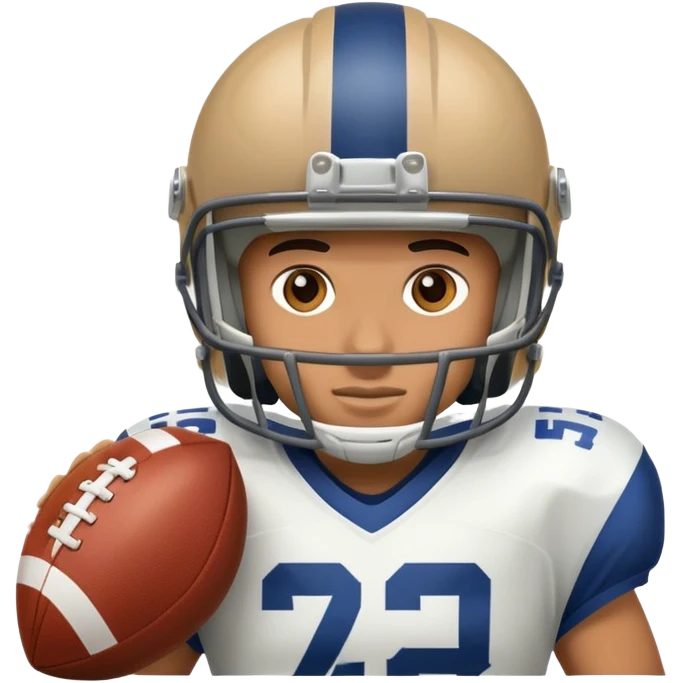 American football player in helmet and uniform emoji