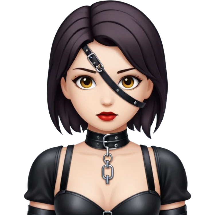Girl in BDSM costume emoji