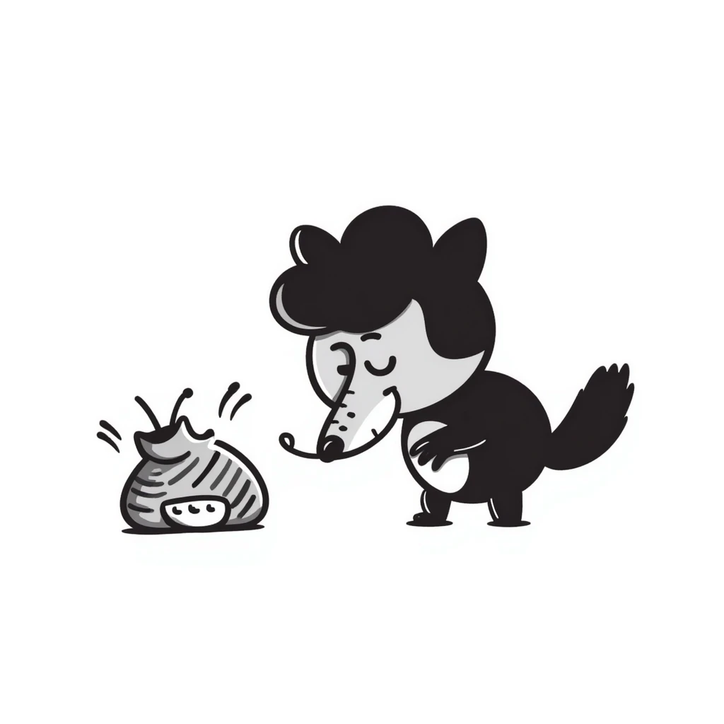 hand-drawn playful animal emoji
