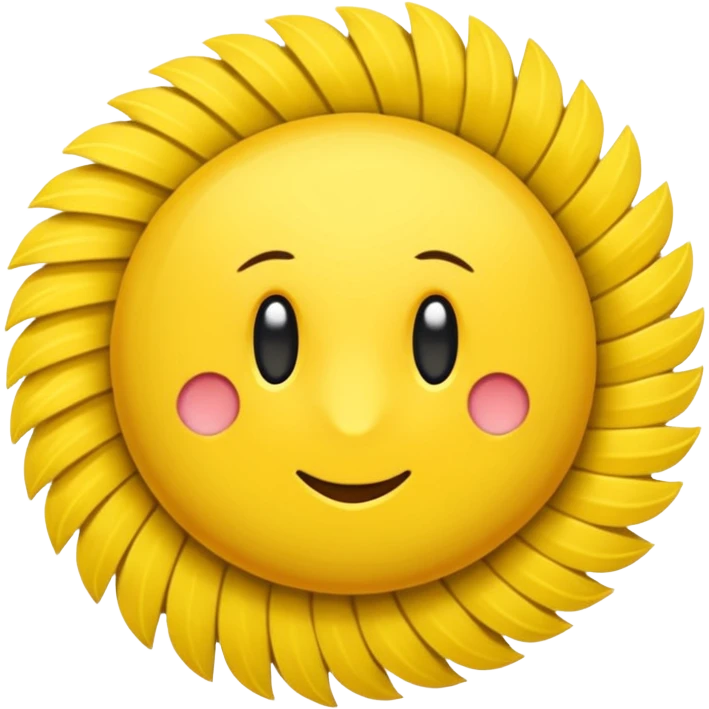Has un círculo  amarillo con puas amarillas y una pleca dentro emoji