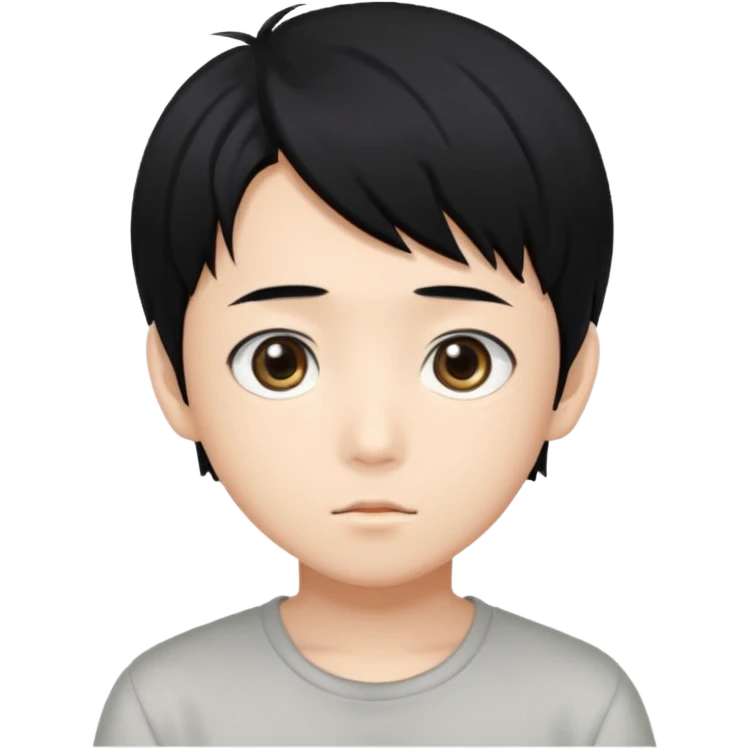 Anime asian boy head emoji