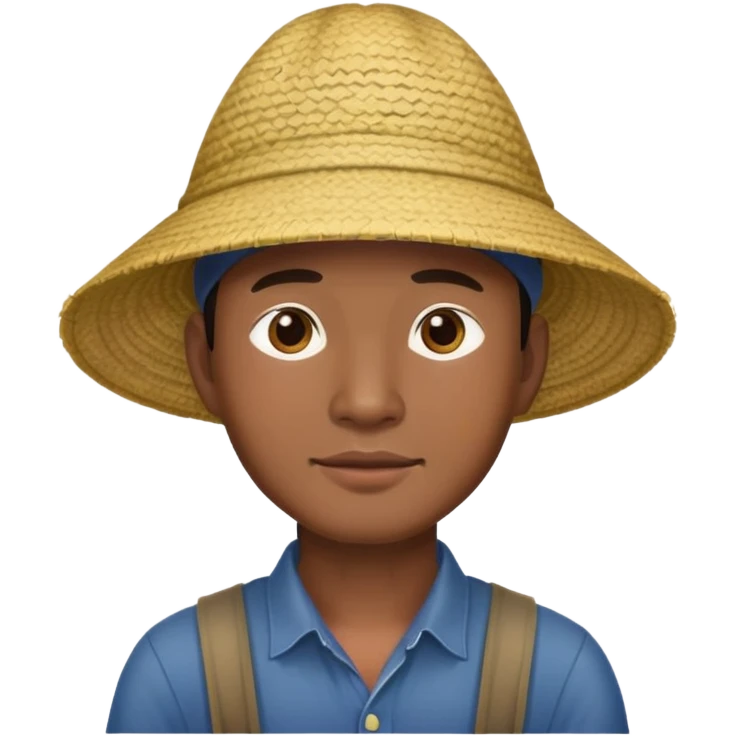 Asian man with Vietnamese farm hat emoji