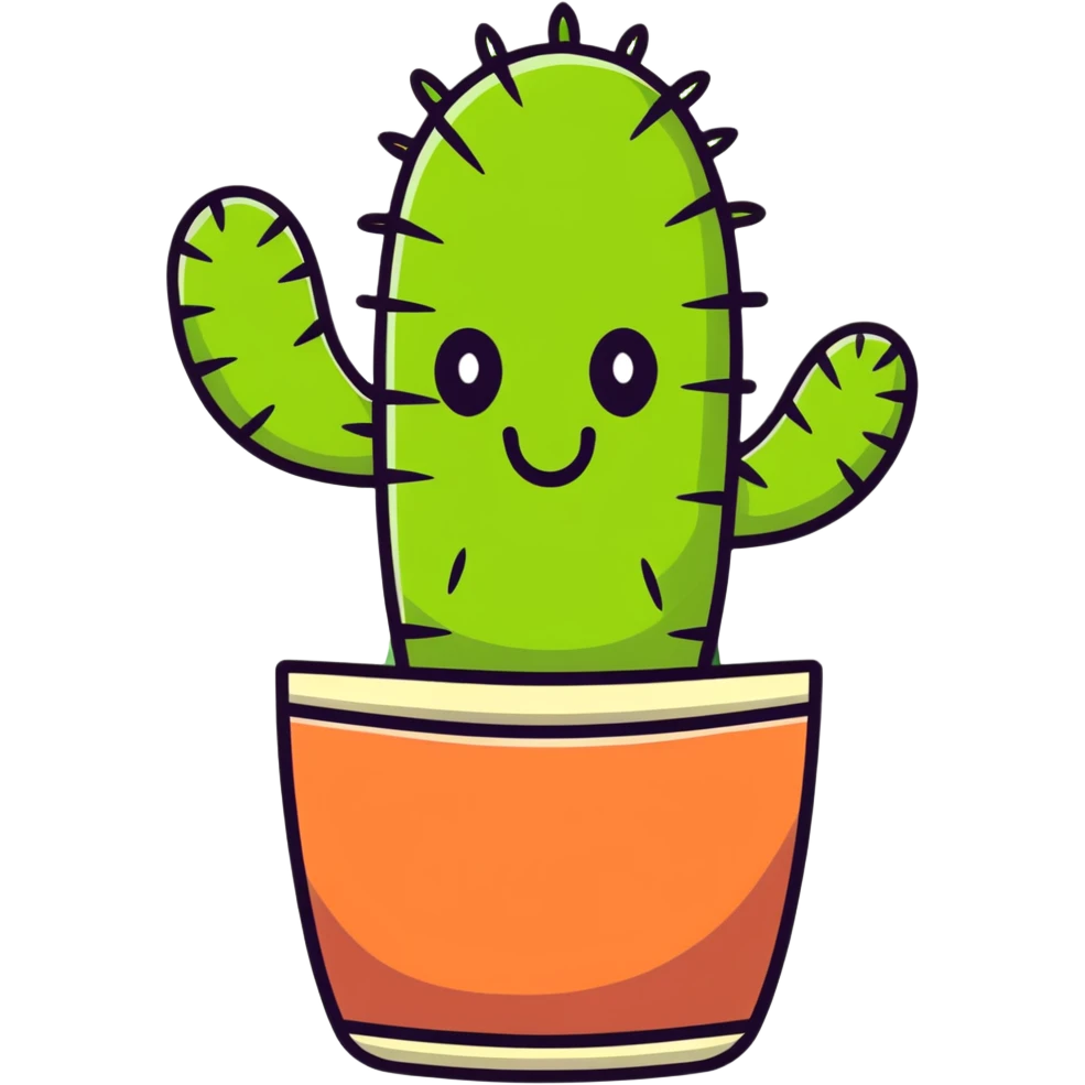 happy cactus emoji