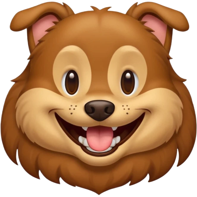 Dog with big smiling mouth but no teeth emoji