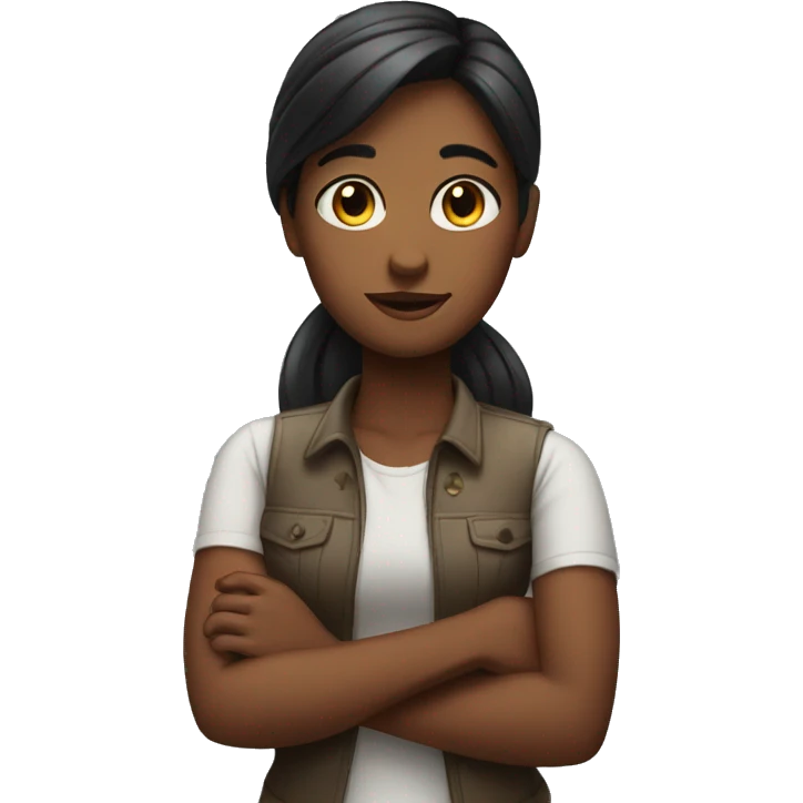 Girl with confident hands emoji