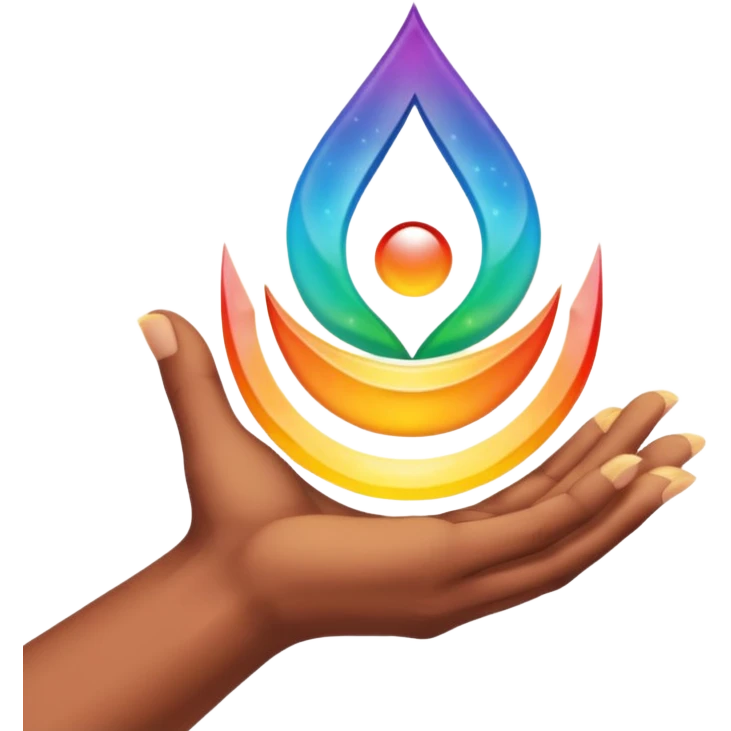 Hand with chakrr emoji