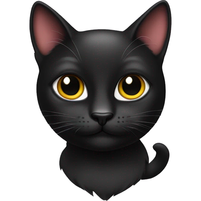 Coquette black cat emoji