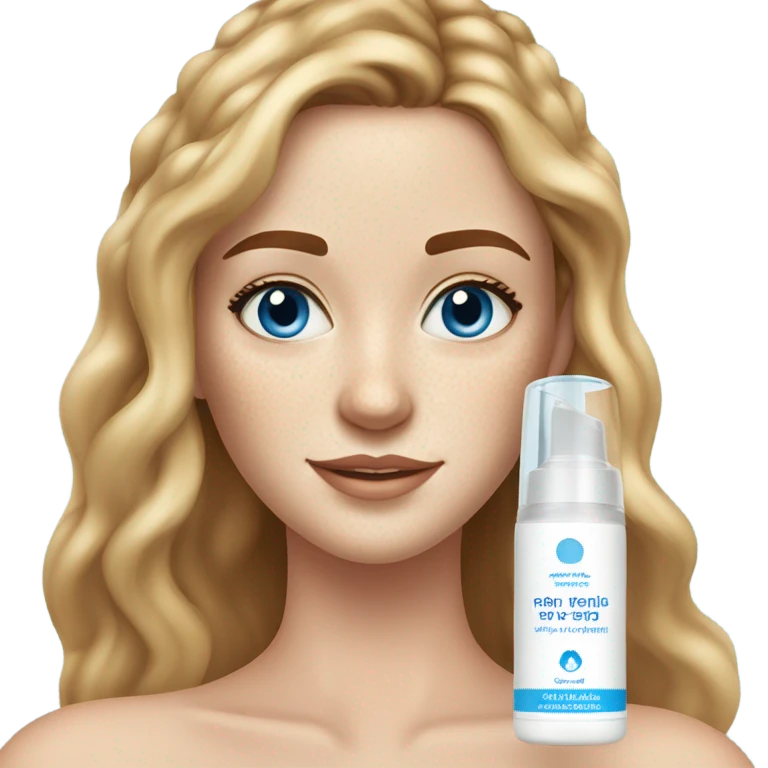 Skin care white girl freakles blue eyes emoji