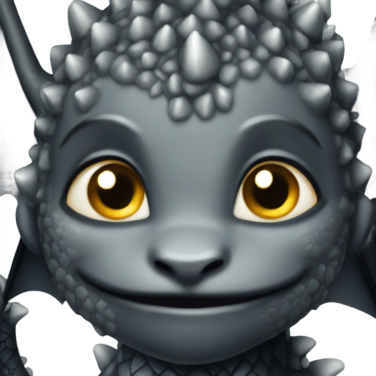 Glittery black  dragon baby emoji