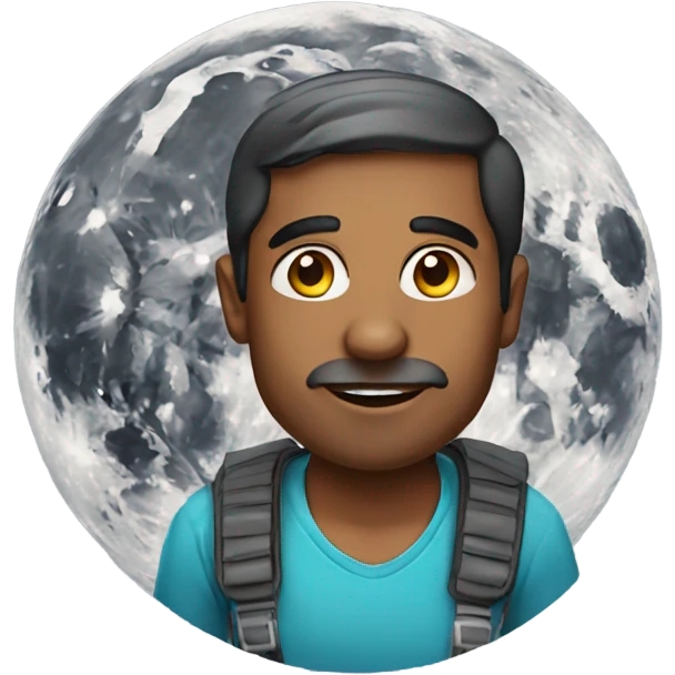 indian man on moon  emoji
