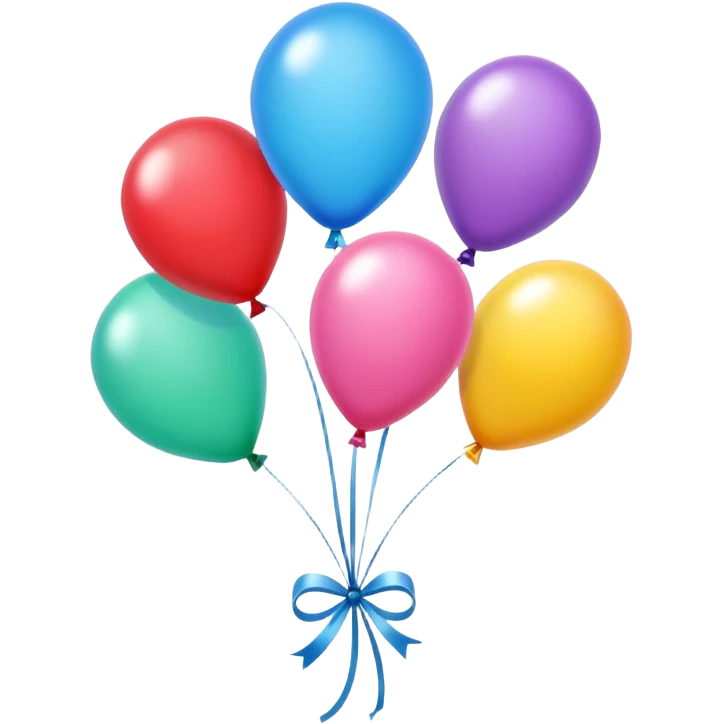 flowert shaped flying balloons emoji