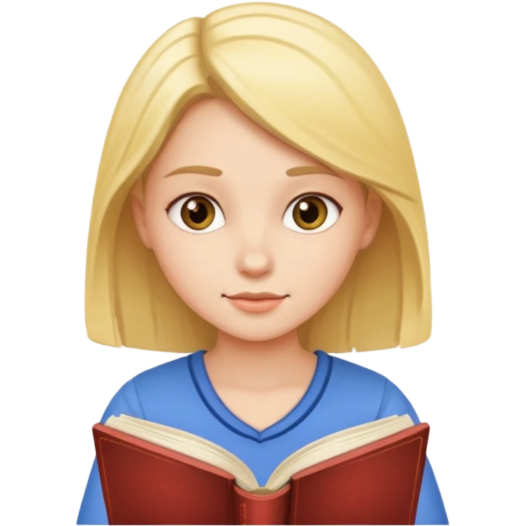 Girl and book emoji
