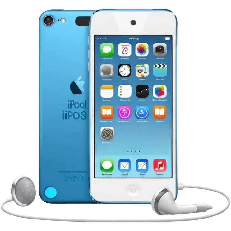 iPod touch 8 with earpiece speaker and running iOS 7 emoji