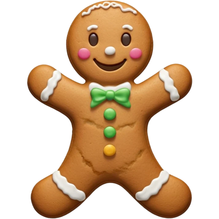 Gingerbread men cookie emoji