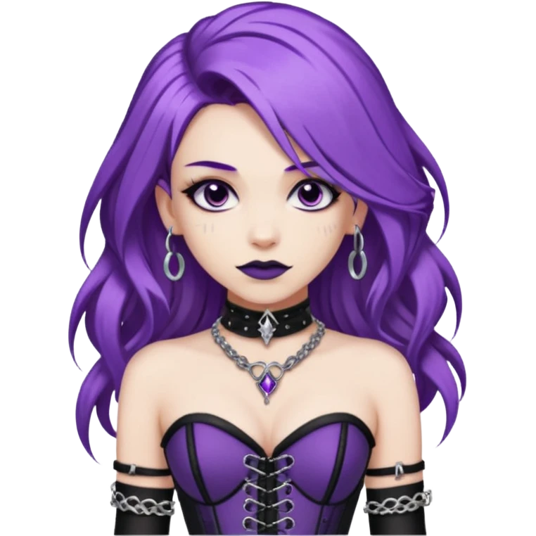 my nickname on the discord server is Little VIper, i have purple hair and an alt/goth style so like corsets and black with silver chains. i want a animated emoji with the text "'Lil Viper Mad" emoji