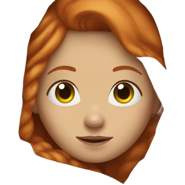 Girl with ginger hair and blanket  emoji