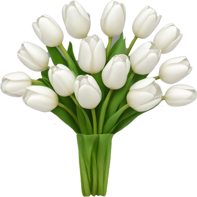 white tulip bouquet  emoji
