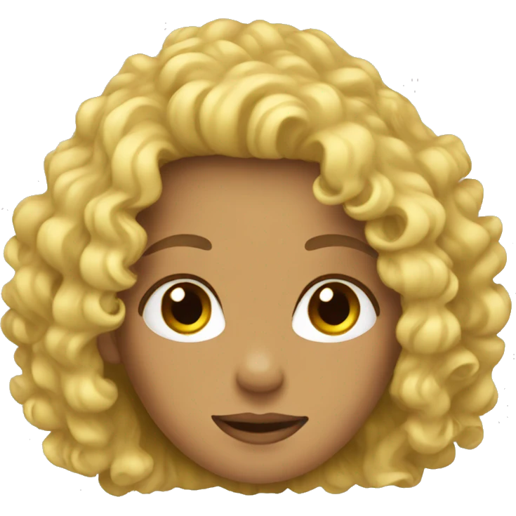 blond curly hair emoji