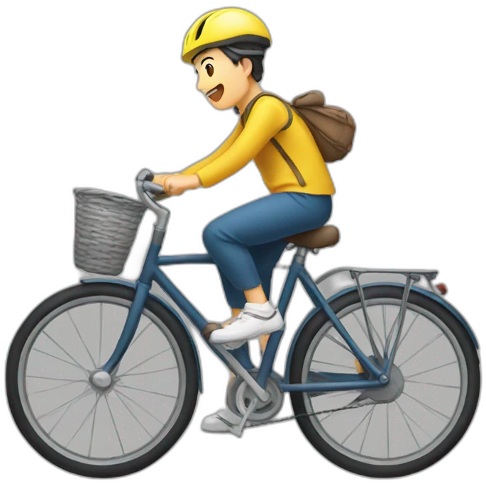 Korean riding bicycle emoji