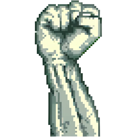 skinny arm flexing its muscle emoji