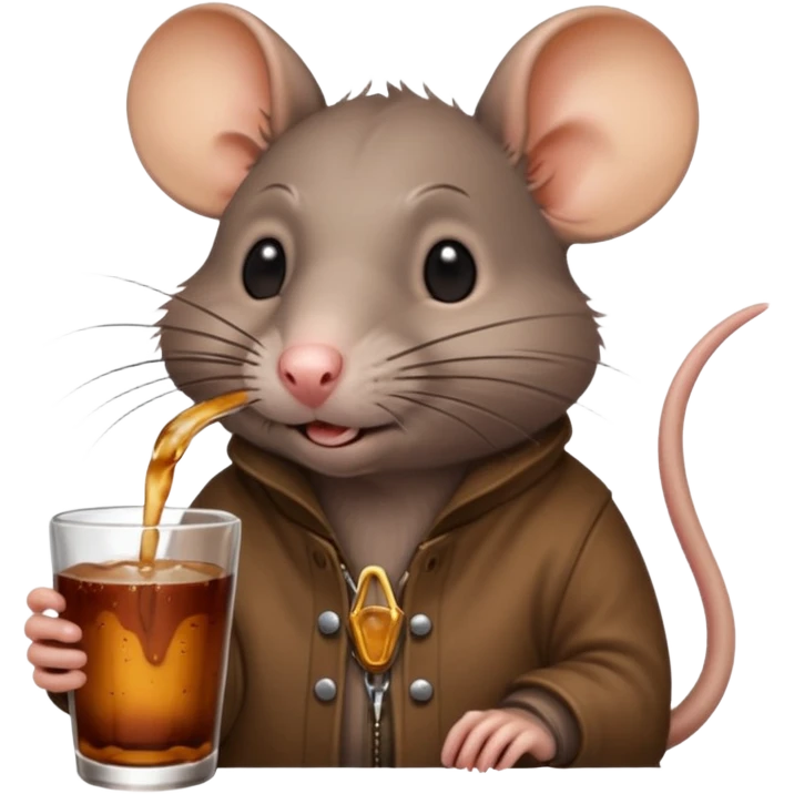 rat drinking 4loco emoji