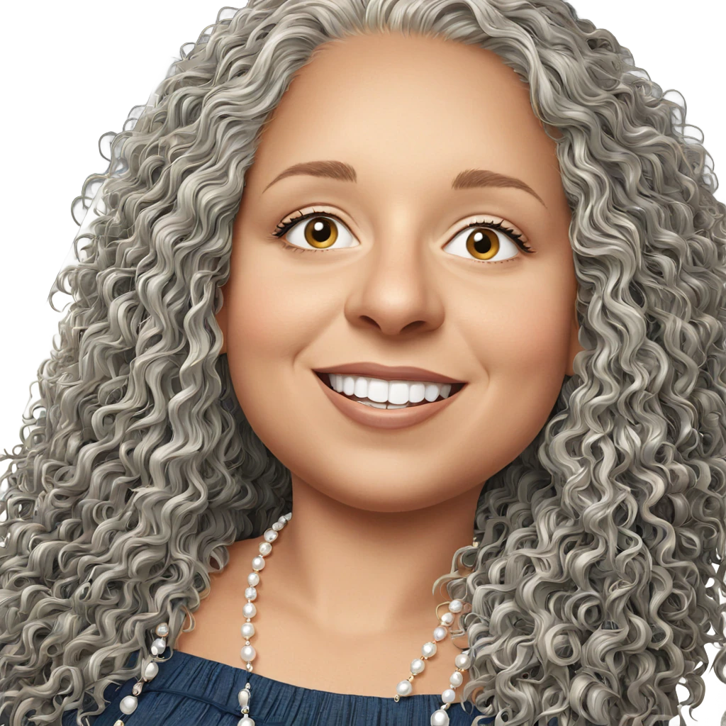 smiling girl with pearl necklace emoji