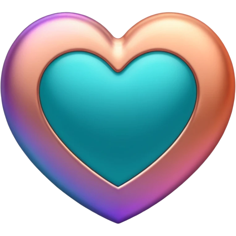 I need a teal, orange , purple, and rose gold Heart emoji  emoji
