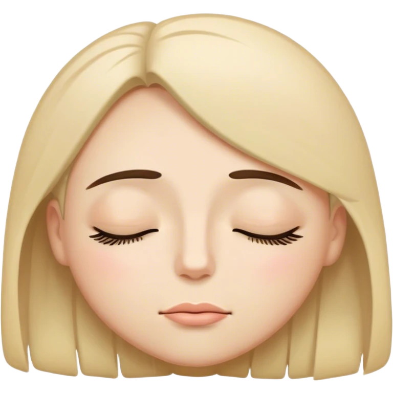 Sleepy face with eyelashes  emoji