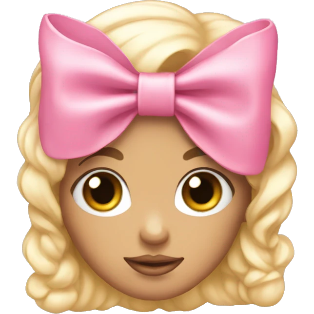 cute coquette pink bow emoji