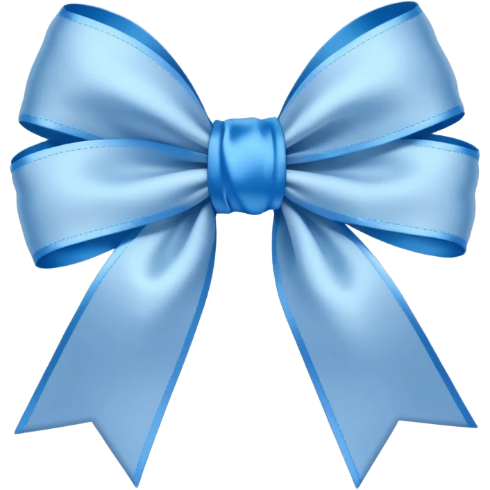 white sakura with a blue bow emoji