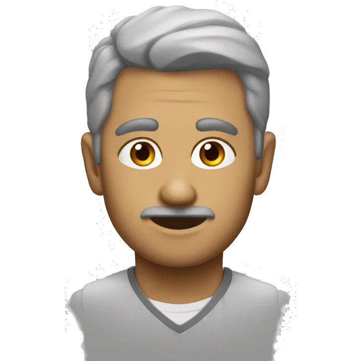 Мальчик-прораммист сидит за компом emoji